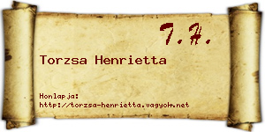 Torzsa Henrietta névjegykártya